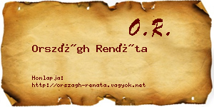 Országh Renáta névjegykártya