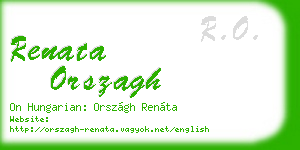 renata orszagh business card