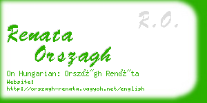 renata orszagh business card